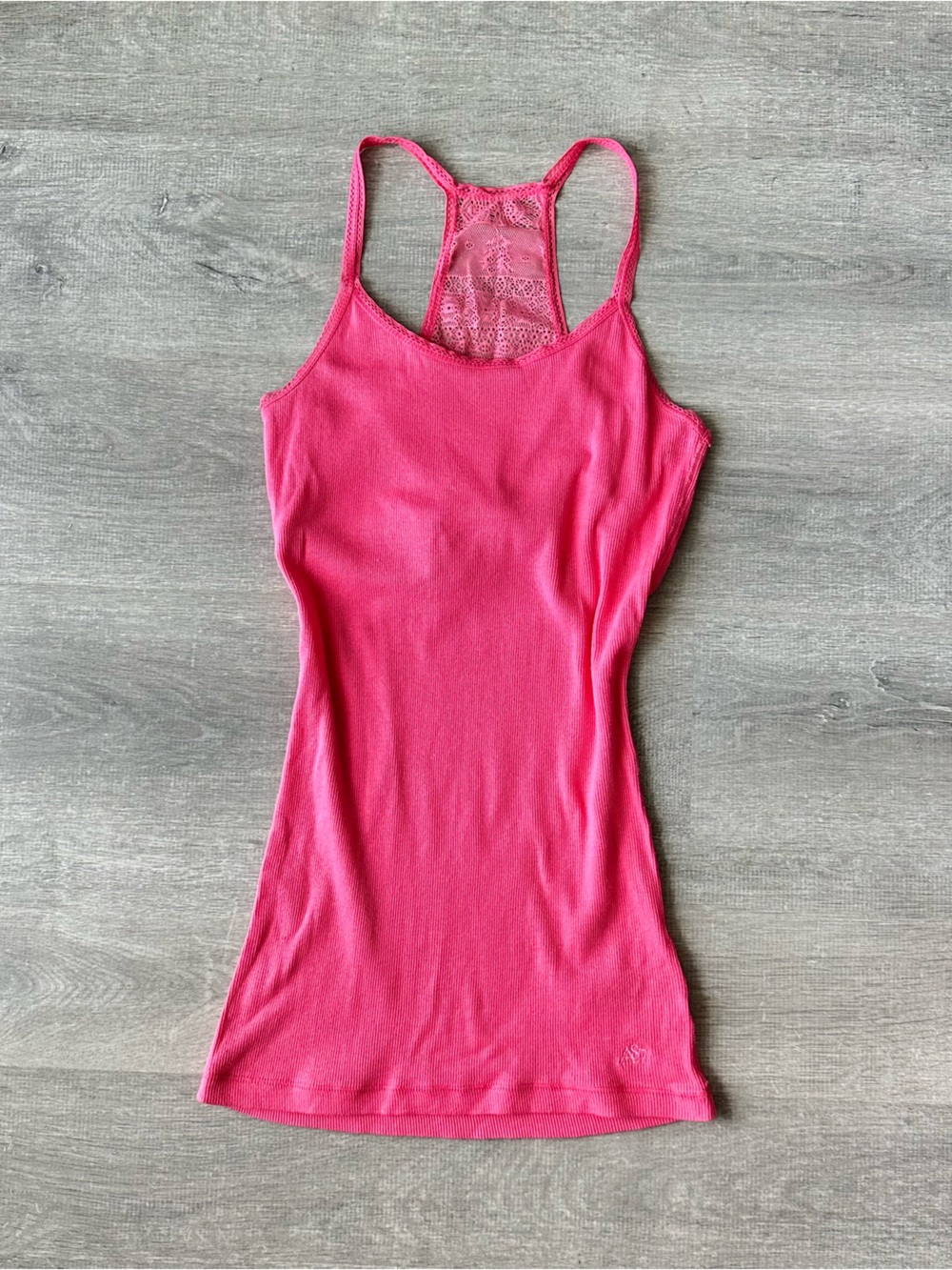 Y2K Aeropostale Pink Lace-Back Tank Top
